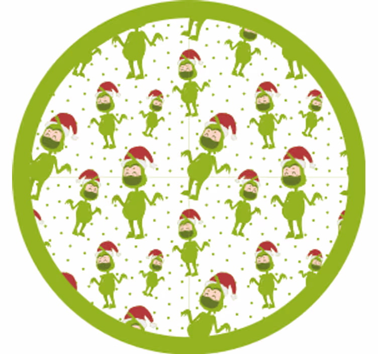 Bases para copos de natal personagens verdes divertidos - TenStickers