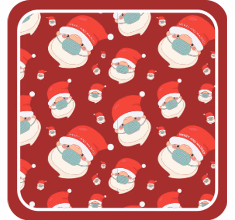 Bases para copos de natal figuras festivas de papai noel - TenStickers
