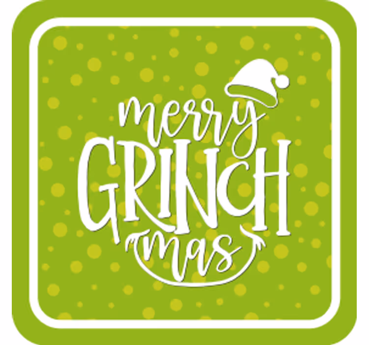 Bases para copos de natal felizes festas do grinch - TenStickers