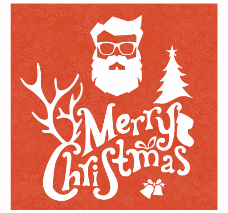 Bases para copos de natal silhueta do papai noel - TenStickers