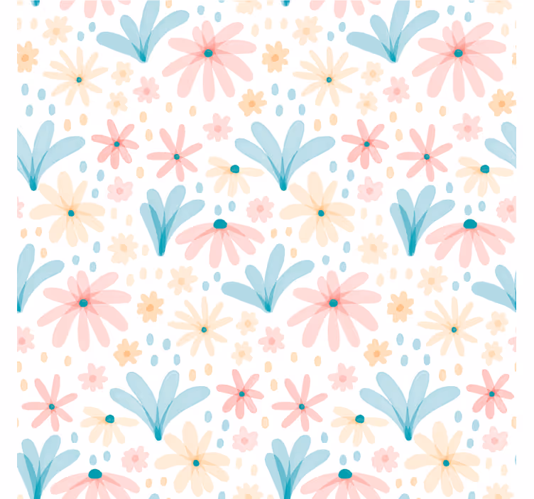 Bases para copos com estampa floral - TenStickers