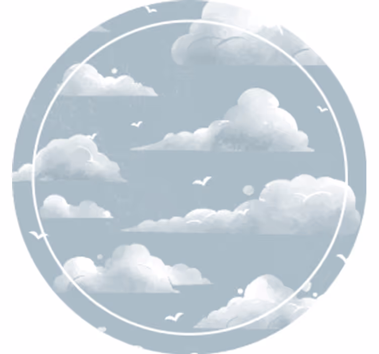 Bases para copos com padrão céu nublado - TenStickers