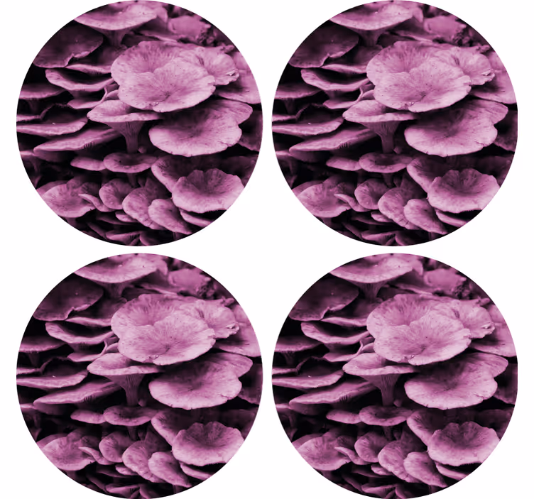 Bases para copos com padrão floral texturizado - TenStickers