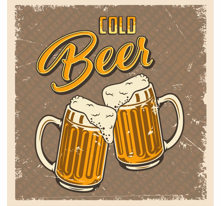 Bases para copos cerveja canecas de cerveja espumosas - TenStickers