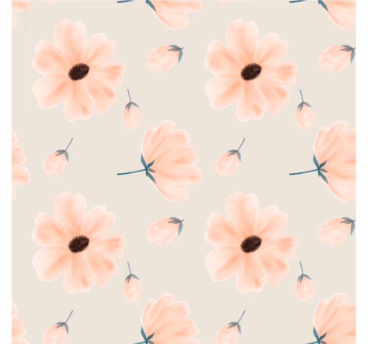 Bases para copos com padrão floral de pétalas suaves - TenStickers