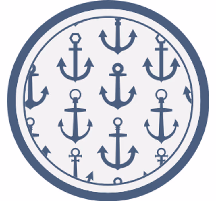 Bases para copos com motivo de âncora náutica - TenStickers