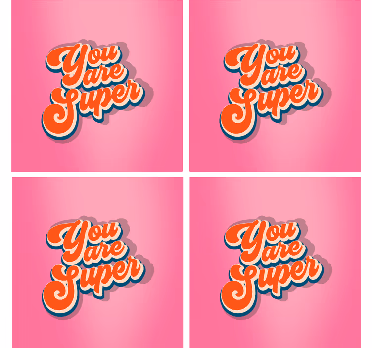 Bases para copos frase com design de frases motivacionais - TenStickers
