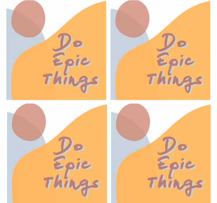 Bases para copos frase com design de mensagem inspiradora - TenStickers