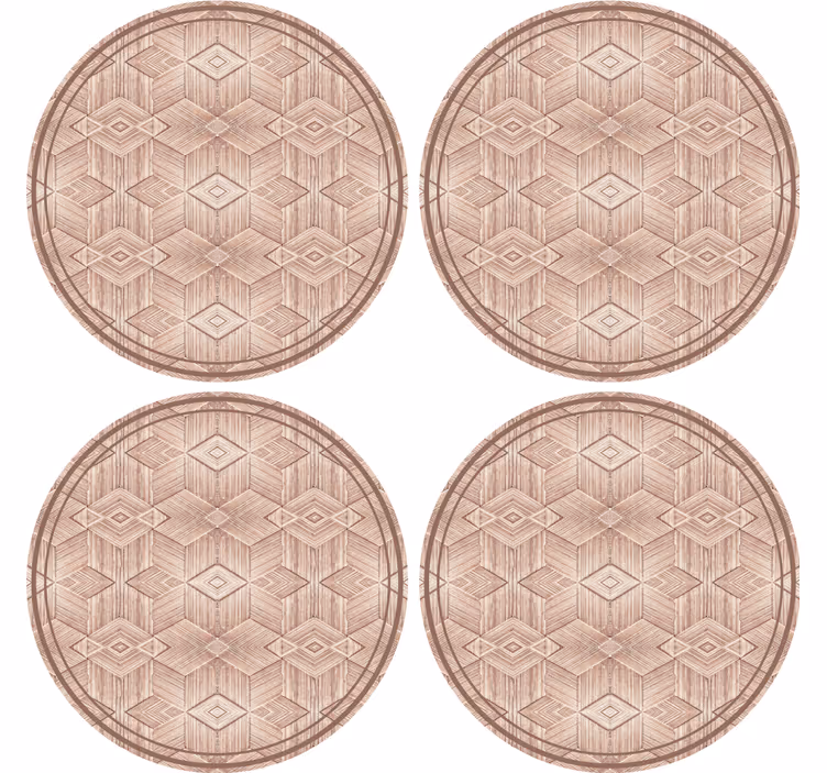 Bases para copos com superfície circular geométrica - TenStickers