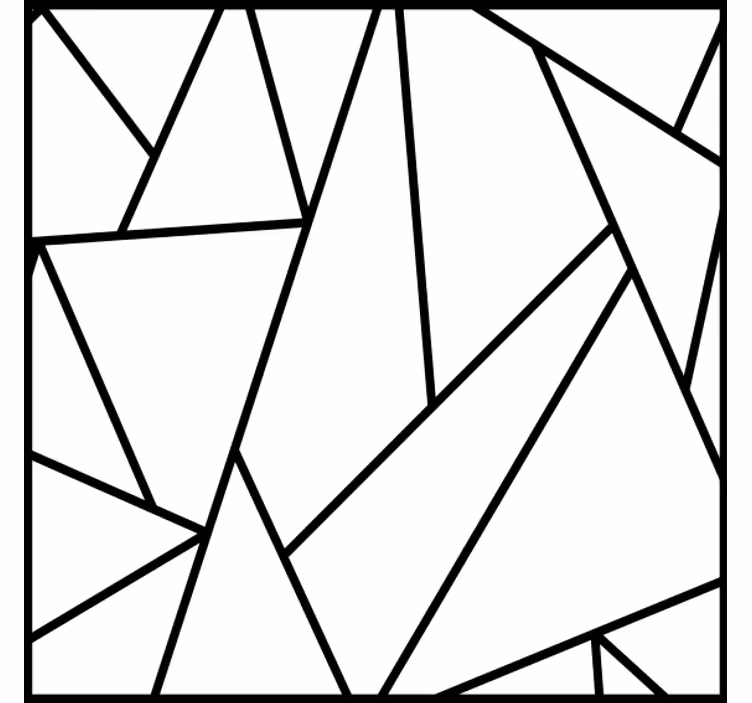 Bases para copos linhas pretas geométricas - TenStickers