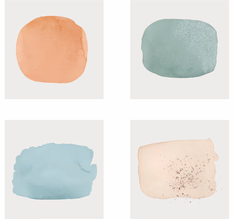 Bases para copos amostras de cores em aquarela - TenStickers