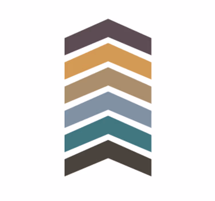 Bases para copos com padrão chevron em camadas - TenStickers
