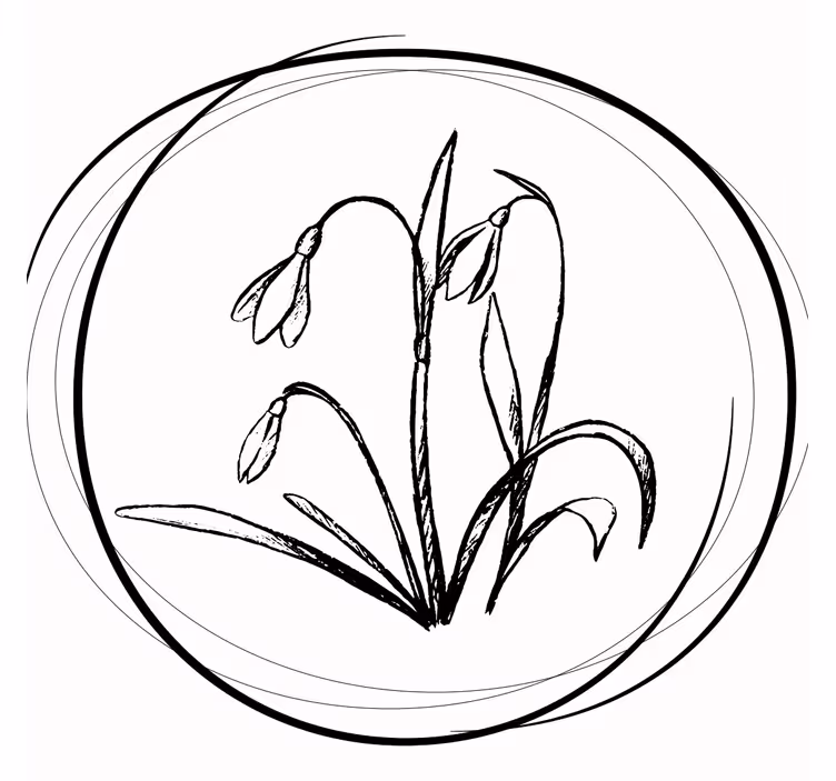 Bases para copos esboço floral elegante - TenStickers