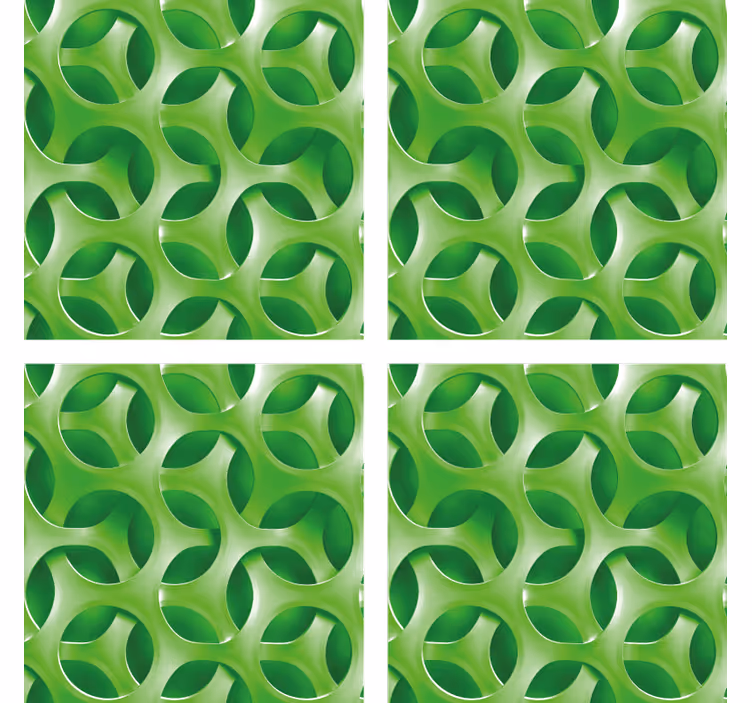 Bases para copos com padrão circular em camadas - TenStickers