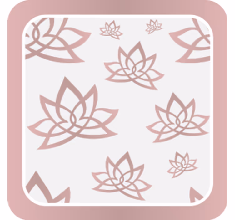 Bases para copos com padrão de flor de lótus - TenStickers
