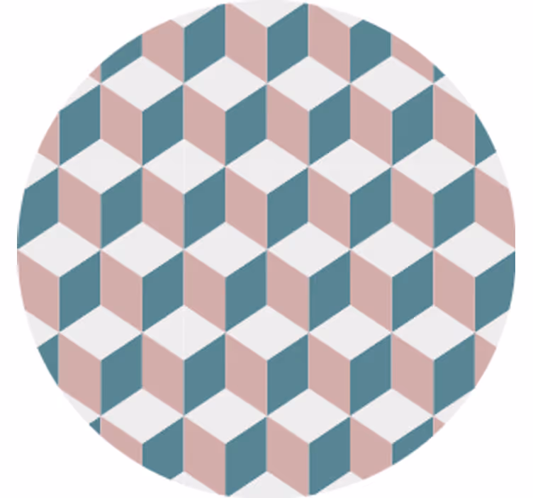 Bases para copos com padrão de cubos geométricos - TenStickers