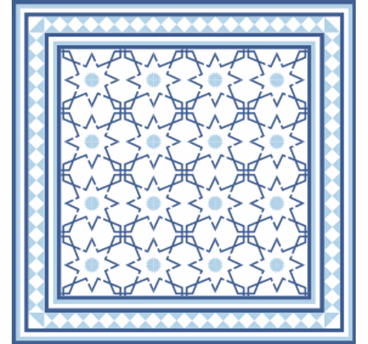 Bases para copos de azulejos Padrão de estrelas azuis - TenStickers