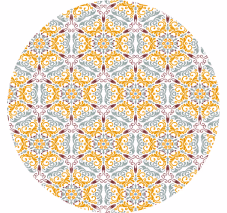 Bases para copos composição floral intrincada - TenStickers