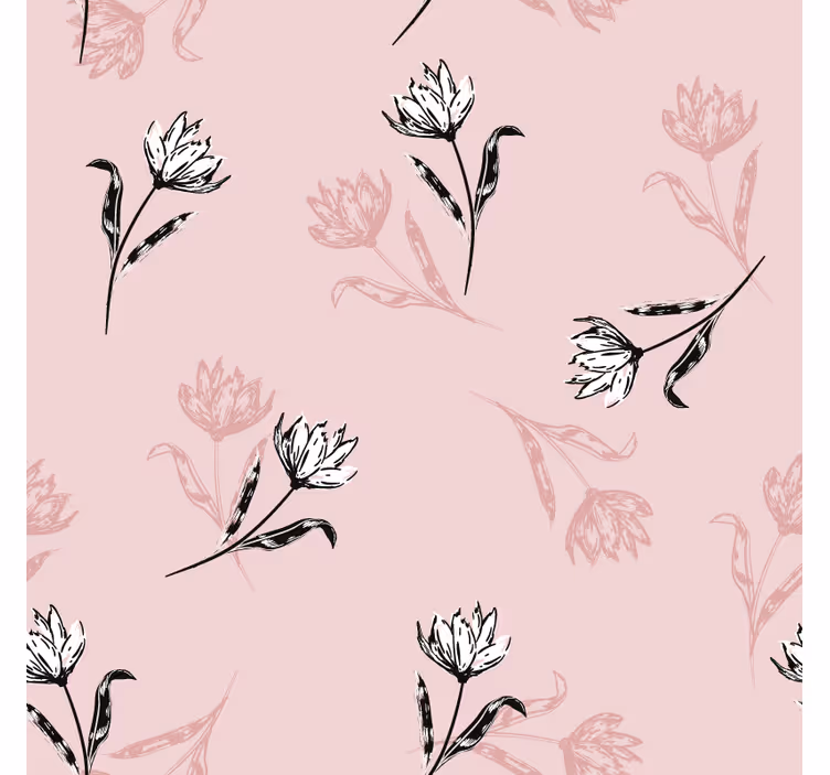 Bases para copos com padrão floral em tons suaves - TenStickers