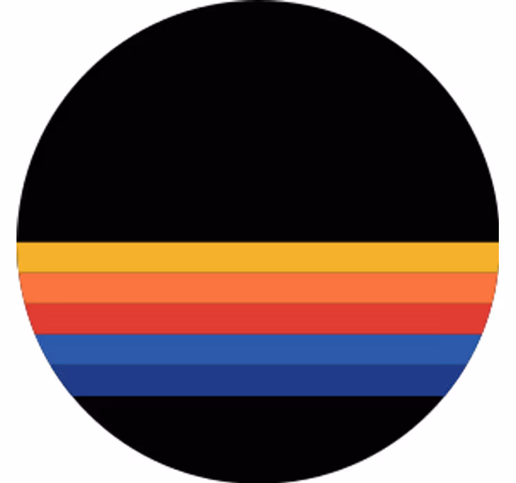 Bases para copos com padrão circular listrado colorido - TenStickers