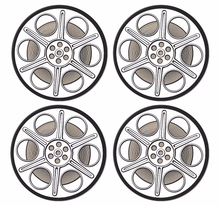 Bases para copos vintage Rolo de filme de cinema - TenStickers