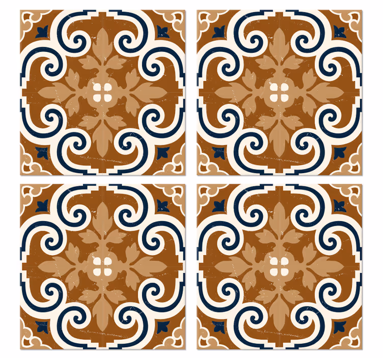 Bases para copos de azulejos Telhas de estilo de cimento - TenStickers
