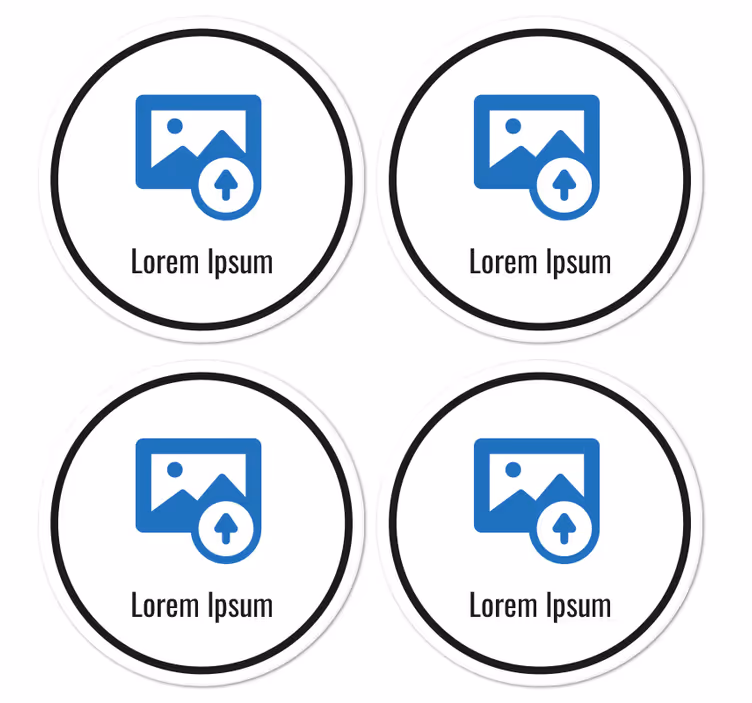 Bases para copos personalizáveis código QR - TenStickers