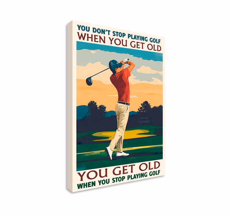 Quadros de desportos jogando golfe - TenStickers