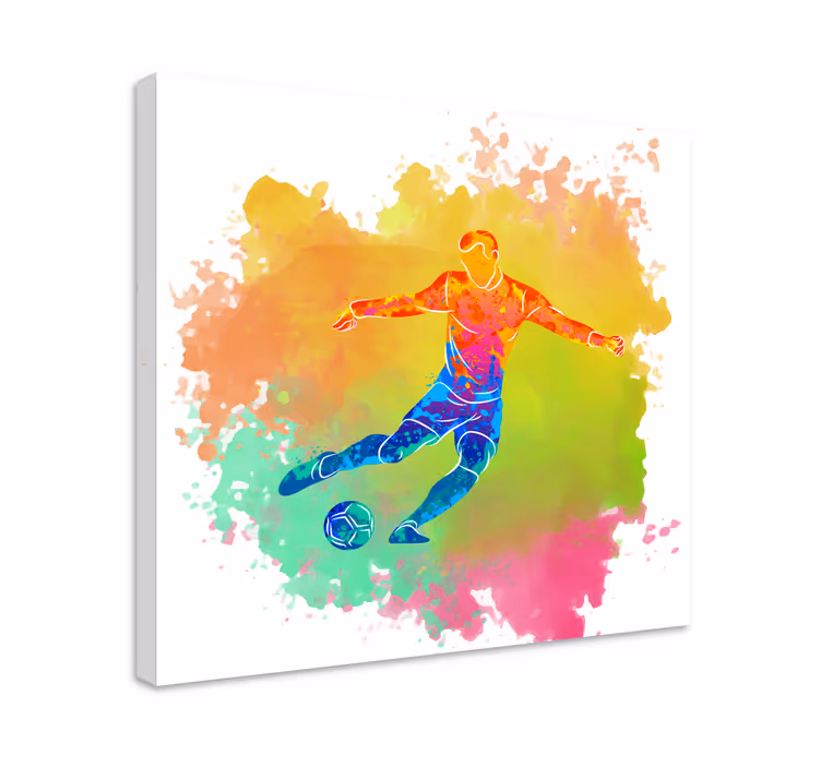 Quadros de desportos ação dinâmica de futebol - TenStickers
