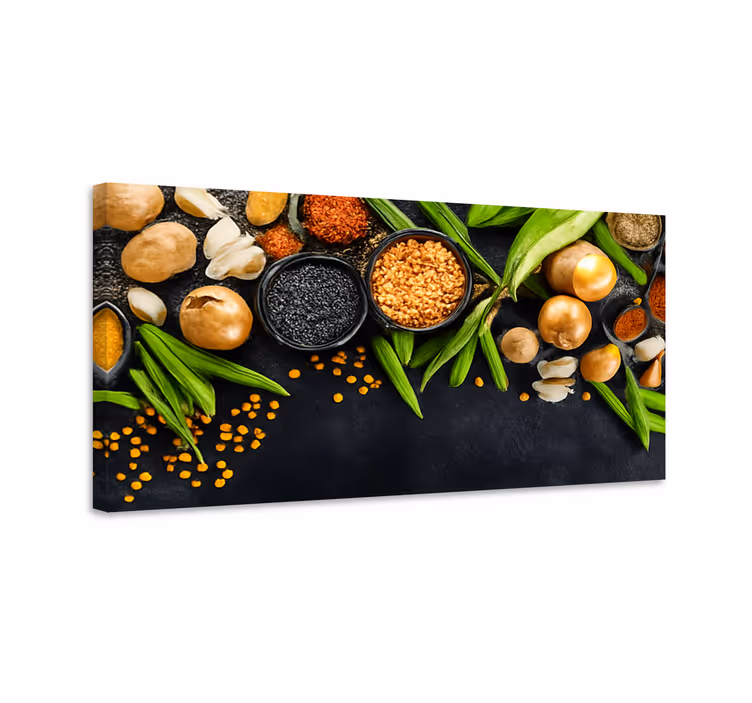 Quadro para cozinha vegetais e especiarias - TenStickers