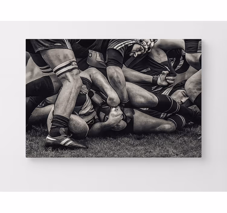 Quadro de arte jogadores de rúgbi - TenStickers