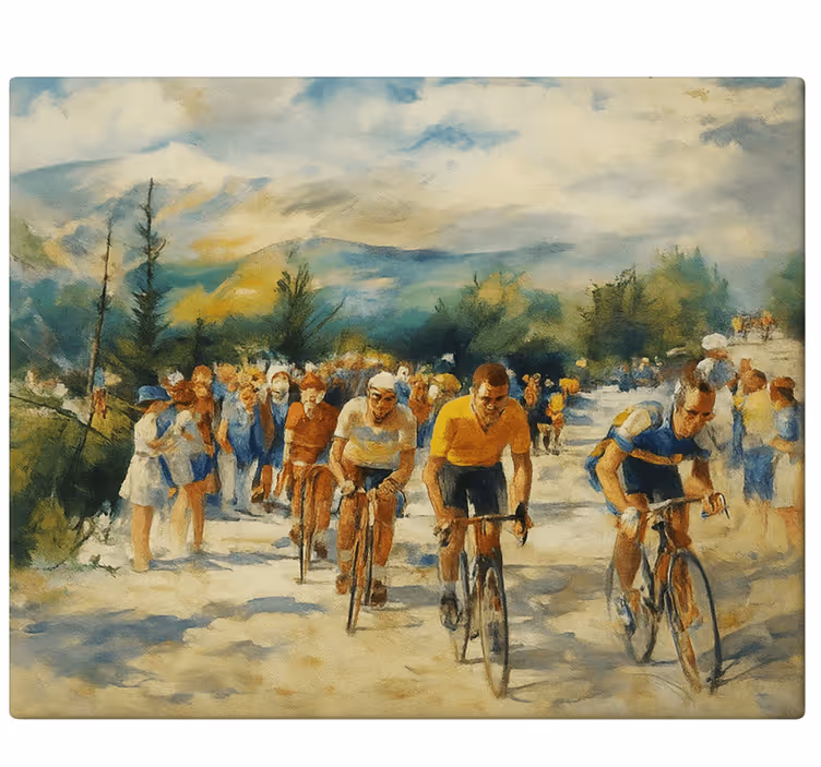 Quadros de desportos retrato de ciclistas de montanha - TenStickers