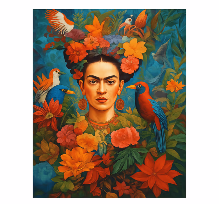 Quadro de arte pássaros exóticos de frida kahlo - TenStickers