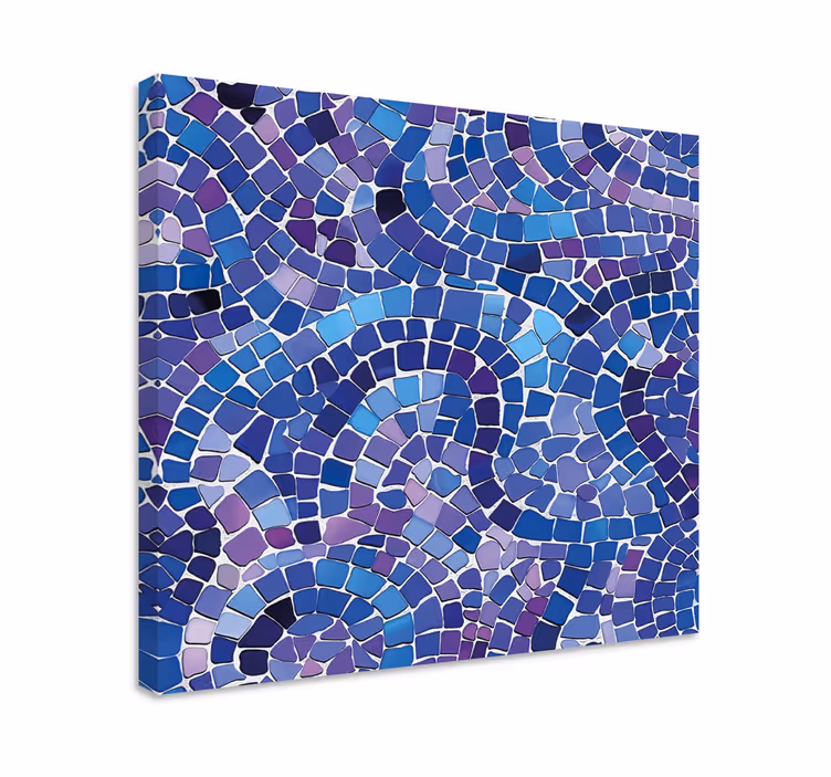 Quadro azul efeito mosaico - TenStickers