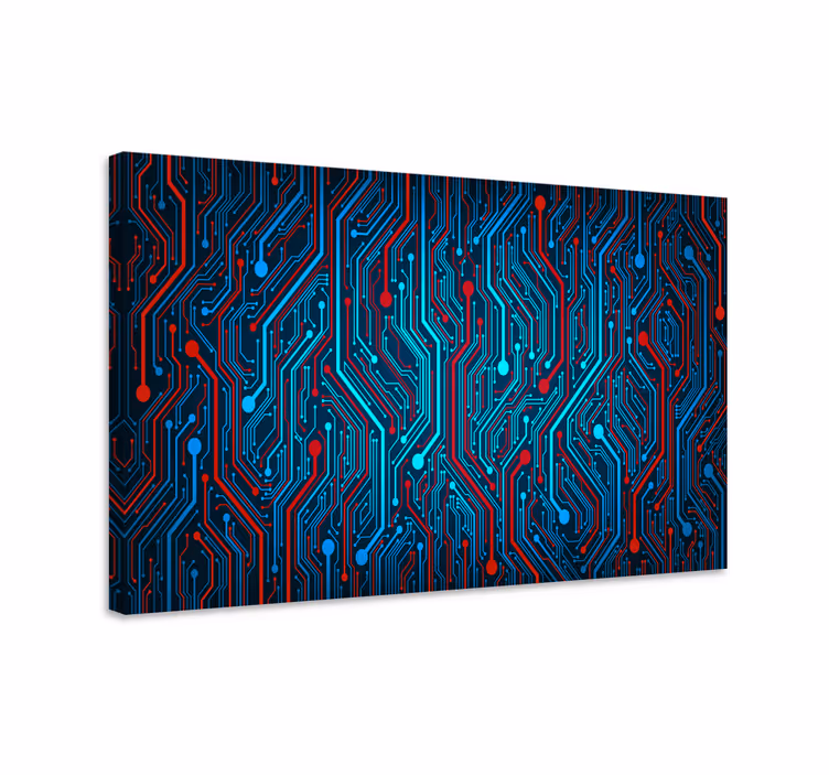 Quadro azul circuito elétrico - TenStickers