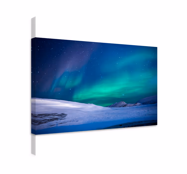 Quadro azul luzes do norte - TenStickers