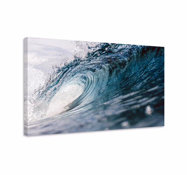 Quadro azul ondas grandes - TenStickers