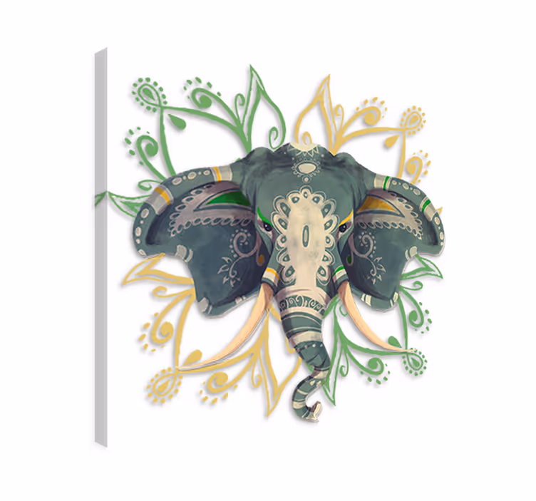 Quadro de elefantes mandala de elefante - TenStickers