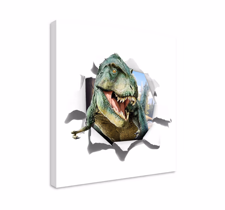 Quadro de dinossauro t-rex 3d bravo - TenStickers