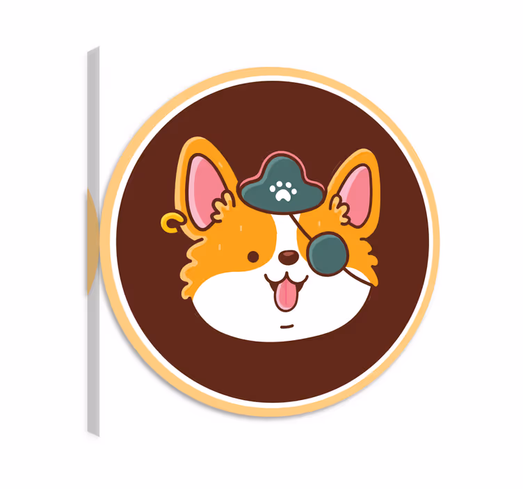 Quadro com gatos e cachorro com tapa-olho - TenStickers