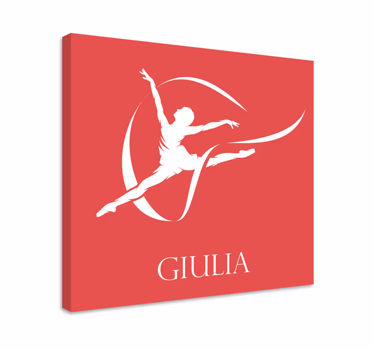 Tela de silhueta de ginasta personalizada - TenStickers