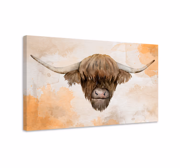 Quadro animais retrato de gado das terras altas - TenStickers