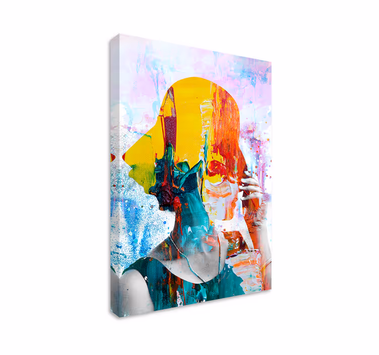 Quadro de arte Arte mulher colorida - TenStickers