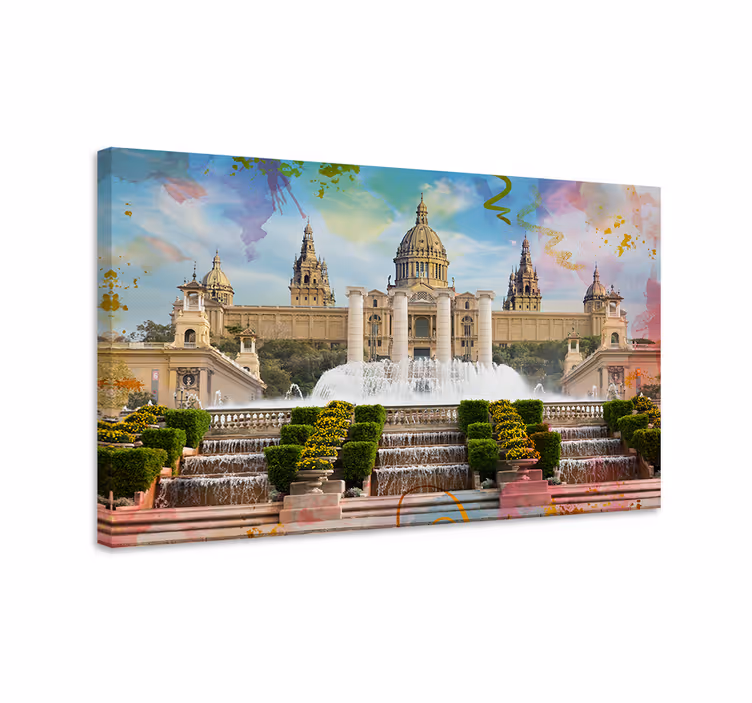Quartos de cidades Barcelona montjuic - TenStickers