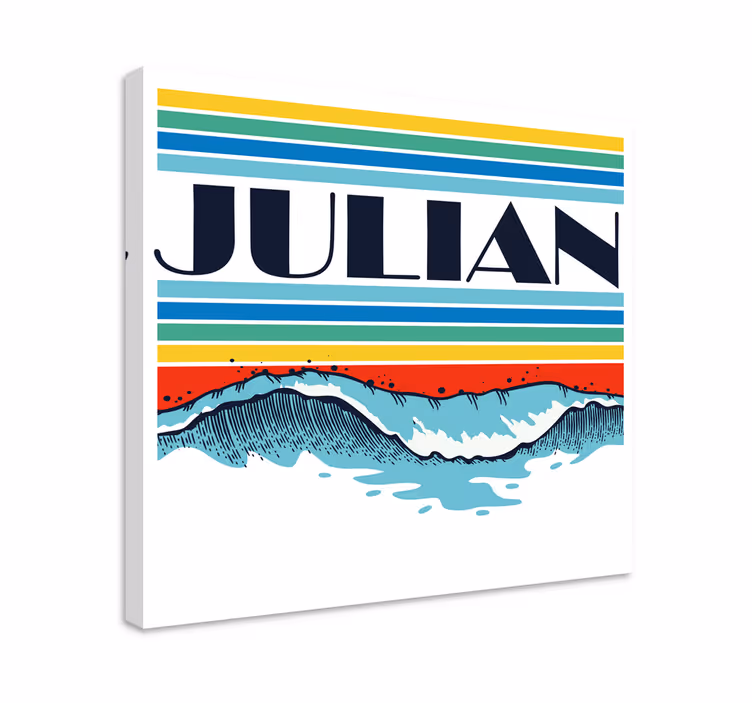 Quadro com nome Ondas retro - TenStickers