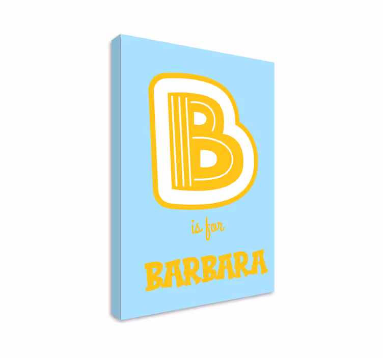 Quadro personalizavel Alfabeto inicial e nome - TenStickers