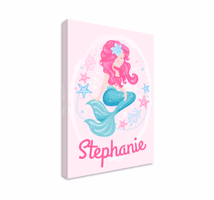 Quadro com nome Sereia com nome - TenStickers