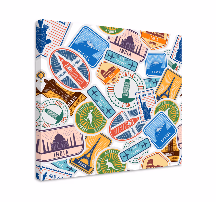 Quadro Impressão artística em branco brilhante - TenStickers