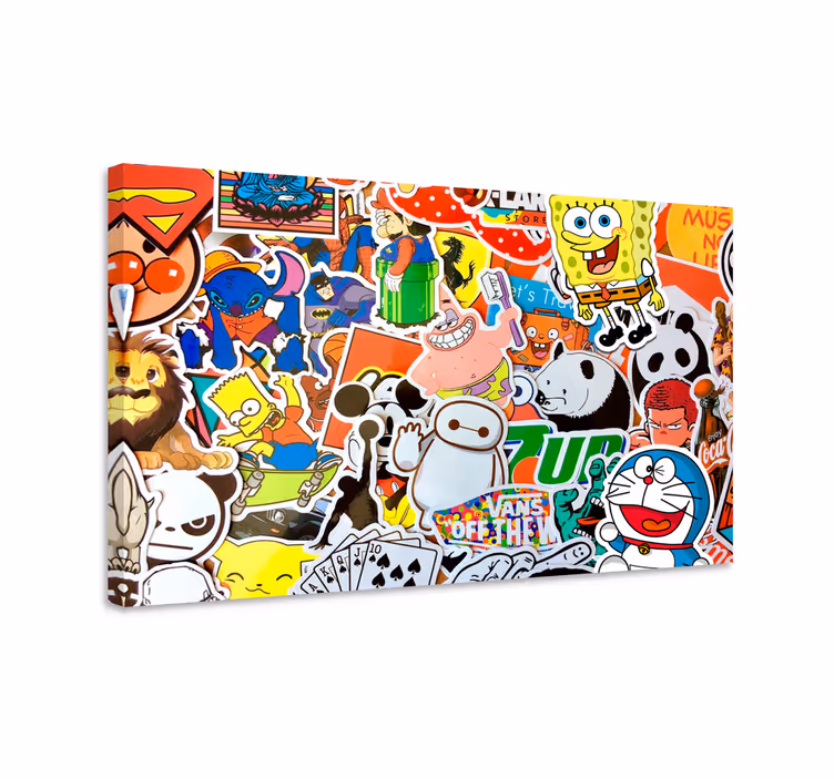 Quadro infantil Personagens de desenhos animados - TenStickers