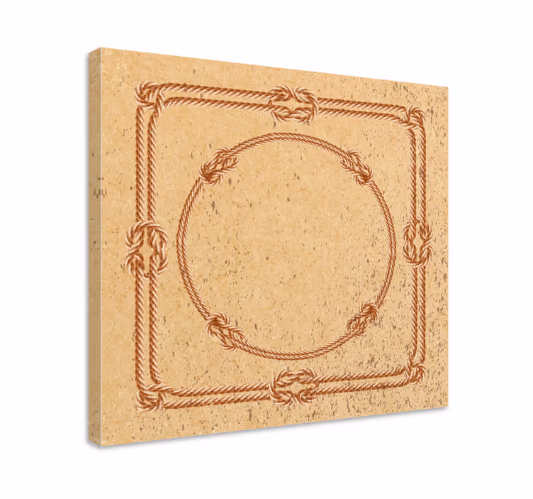 Quadro de figuras geométricas relevo de moldura de corda - TenStickers
